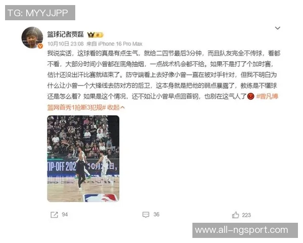 媒体人评论中国季前赛小曾机会匮乏引发广泛关注与争议